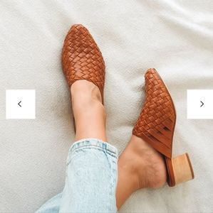 Liberte woven heeled mule